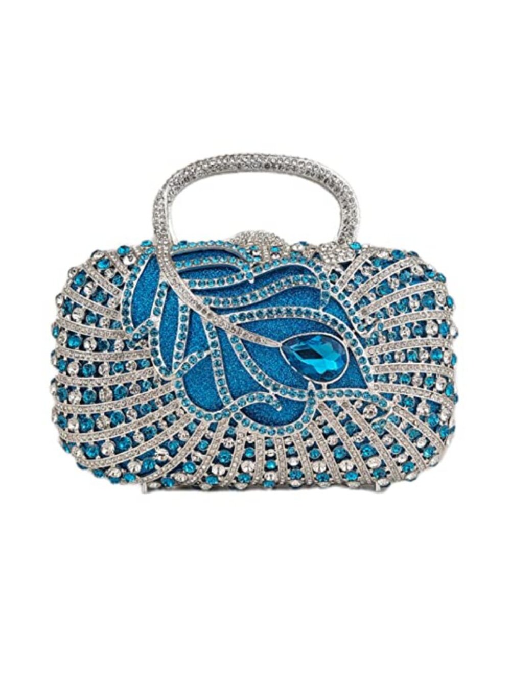 Crystal Rhinestone Clutch Evening Bag Wedding Party Handbag Formal Purse